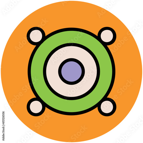 Premium flat rounded icon of music 