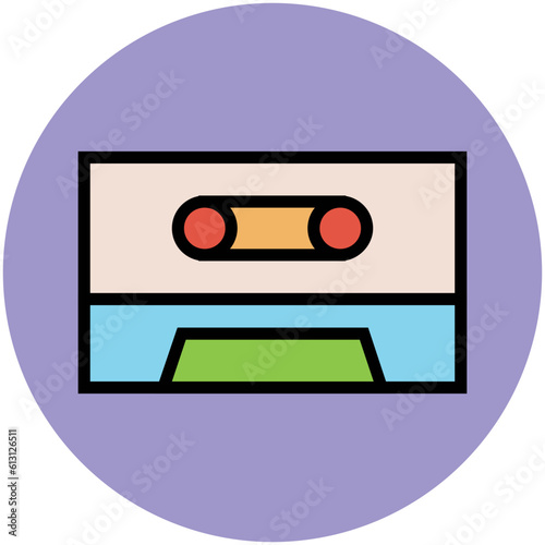 Premium flat rounded icon of music 