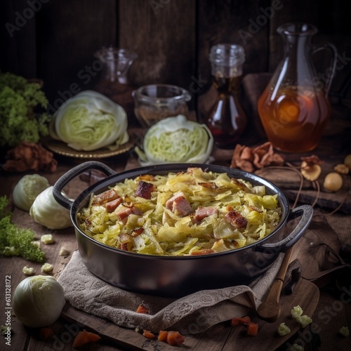 Andorra's Trinxat - A Hearty Dish of Cabbage, Potatoes, and Bacon photo