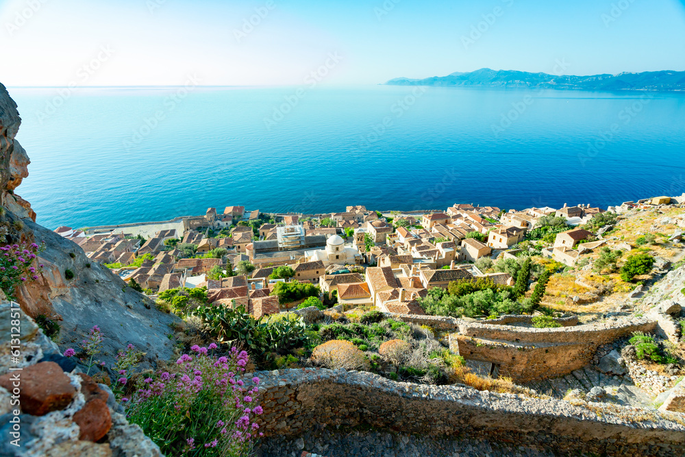 Monemvasia fortified town in Greece	