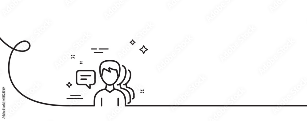 Group of Men line icon. Continuous one line with curl. Human communication symbol. Teamwork sign. People single outline ribbon. Loop curve pattern. Vector Group of Men line icon. Continuous one line with curl. Human communication symbol. Teamwork sign. People single outline ribbon. Loop curve pattern. Vector