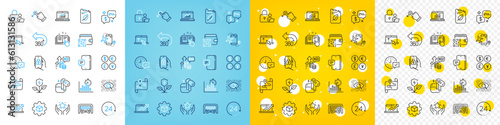 Vector icons set of Report timer, Phone message and Qr code line icons pack for web with Canister, Technical documentation, Bid offer outline icon. Online statistics, Swipe up. Vector