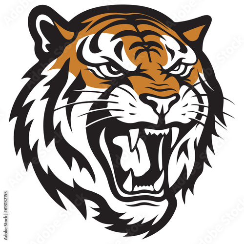 tiger face, tiger logo, design for emblem