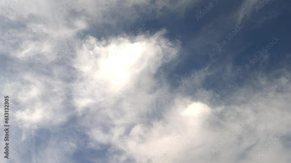 Somewhat blurred clouds moving in the sky in the morning Somewhat blurred clouds moving in the sky in the morning