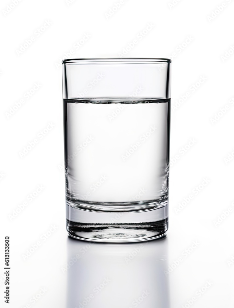water glass isolated with clipping path included created with Generative AI technology water glass isolated with clipping path included created with Generative AI technology