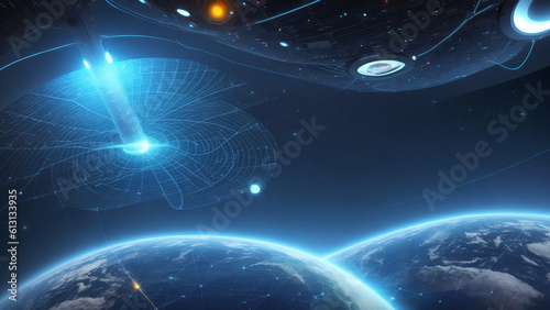 Future Sensing Satellite Technology High Speed Space Data Transmission Concept Network