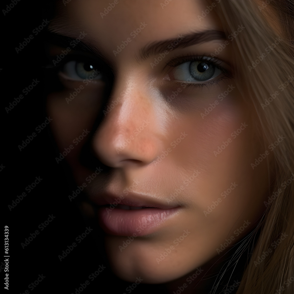 Close up of a female eye, AI-Generated Image Close up of a female eye, AI-Generated Image
