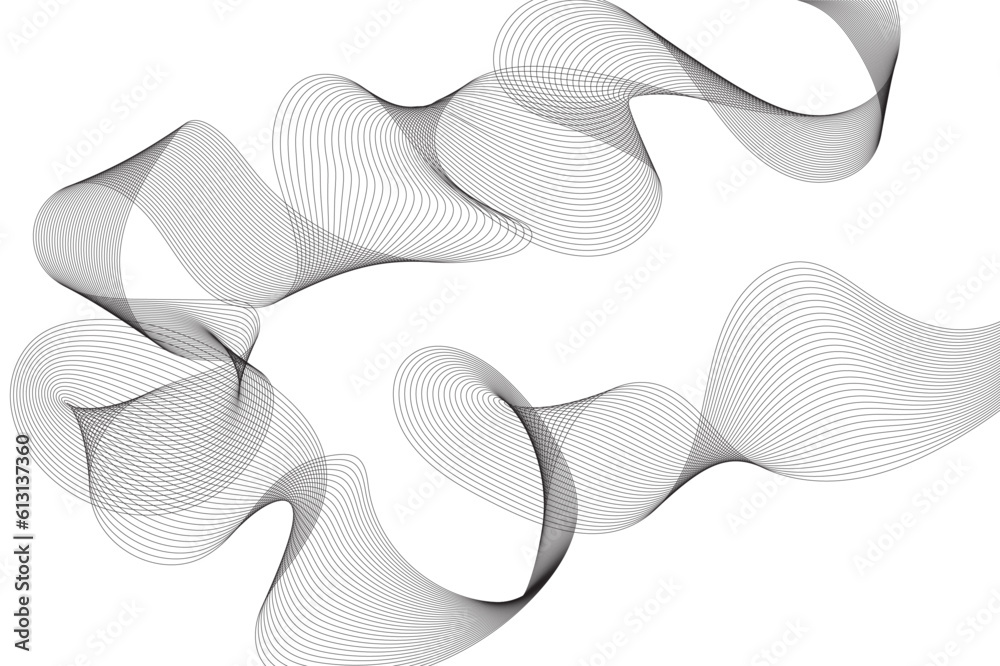 Abstract grey smooth element swoosh speed wave modern stream background ...