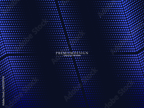 Premium background design with dark blue luxury motif. Vector horizontal template, for digital lux business banners, contemporary formal invitations, luxury vouchers, gift certificates, etc.