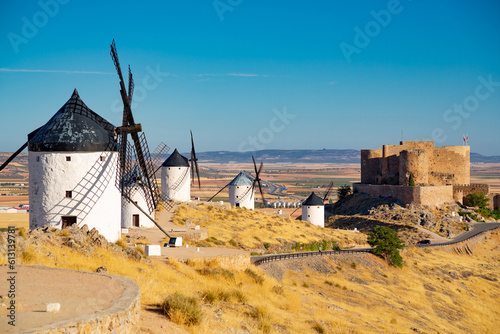 Consuegra windmills in La Mancha, Spain	