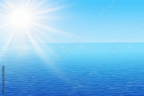 Abstract Summer Banner Background. Water in Sunlight