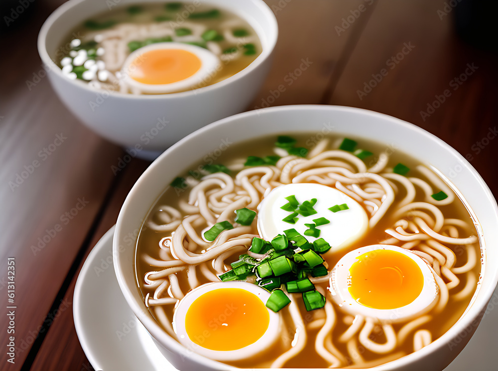 Realistic ramen cozy restaurant warm lighting. Realistic ramen cozy restaurant warm lighting.
