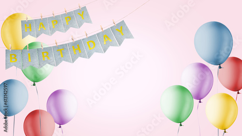 Canvas Print Happy birthday card