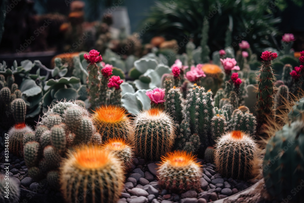 Generative Ai of many pots with succulent and cacti
Generative Ai of many pots with succulent and cacti
