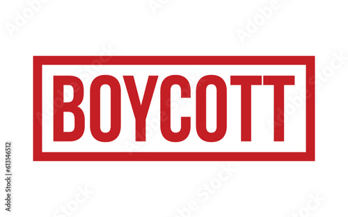 Red Boycott Rubber Stamp Seal Vector