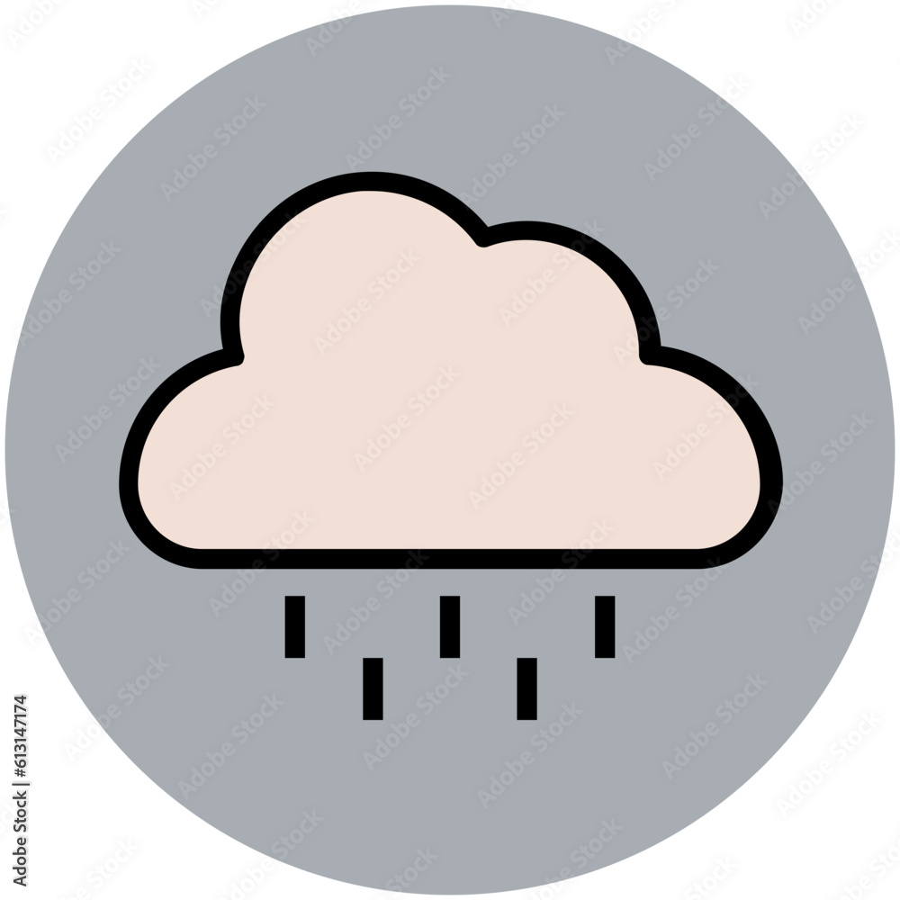 An eye catchy flat icon of partly cloudy An eye catchy flat icon of partly cloudy