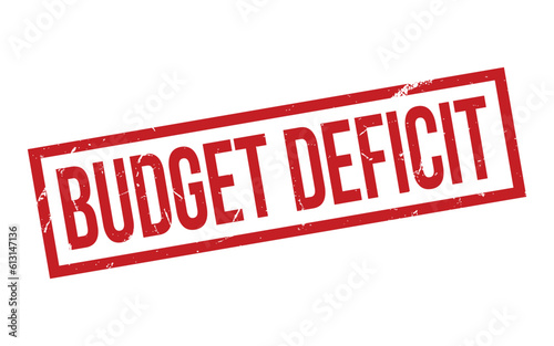 Budget Deficit Rubber Stamp Seal Vector