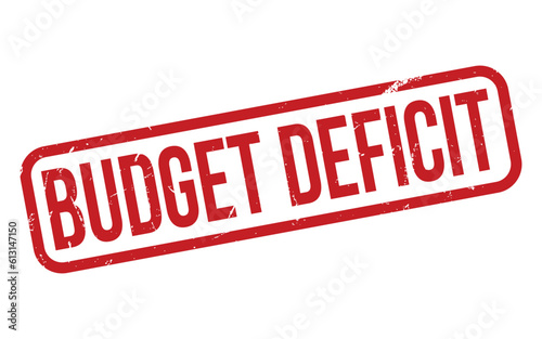 Budget Deficit Rubber Stamp Seal Vector