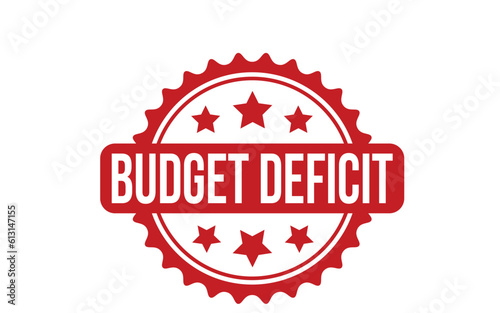 Budget Deficit Rubber Stamp Seal Vector