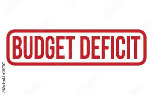 Budget Deficit Rubber Stamp Seal Vector