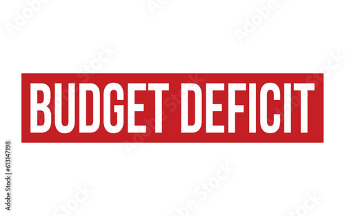 Budget Deficit Rubber Stamp Seal Vector