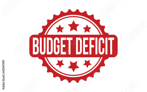 Budget Deficit Rubber Stamp Seal Vector