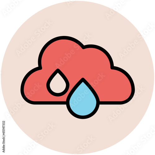 An eye catchy flat icon of partly cloudy 