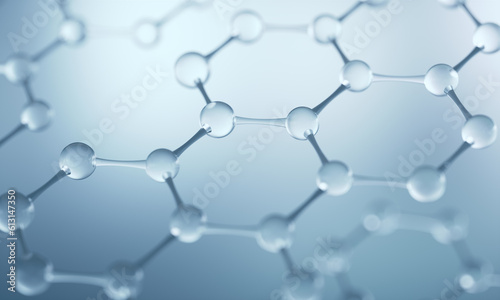 molecule or atom, Abstract molecular, structure for Science or medical background, 3d illustration.