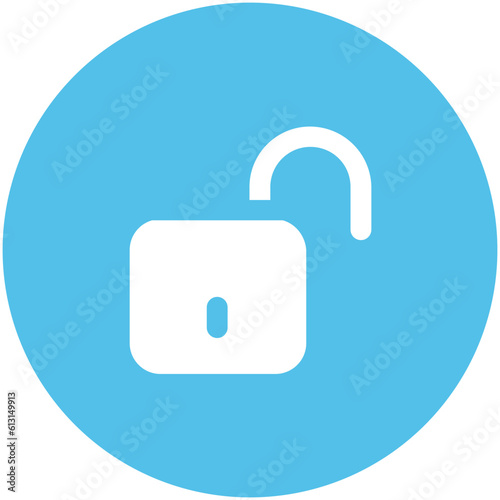 Flat icon of unlock in vector format 