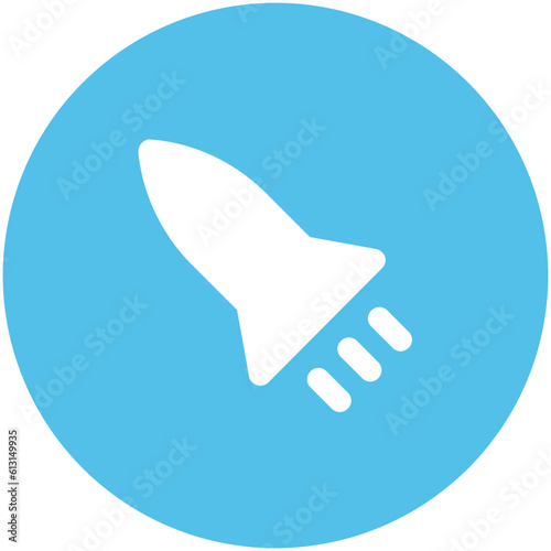 Icon of missile is showing the concept of business launch 