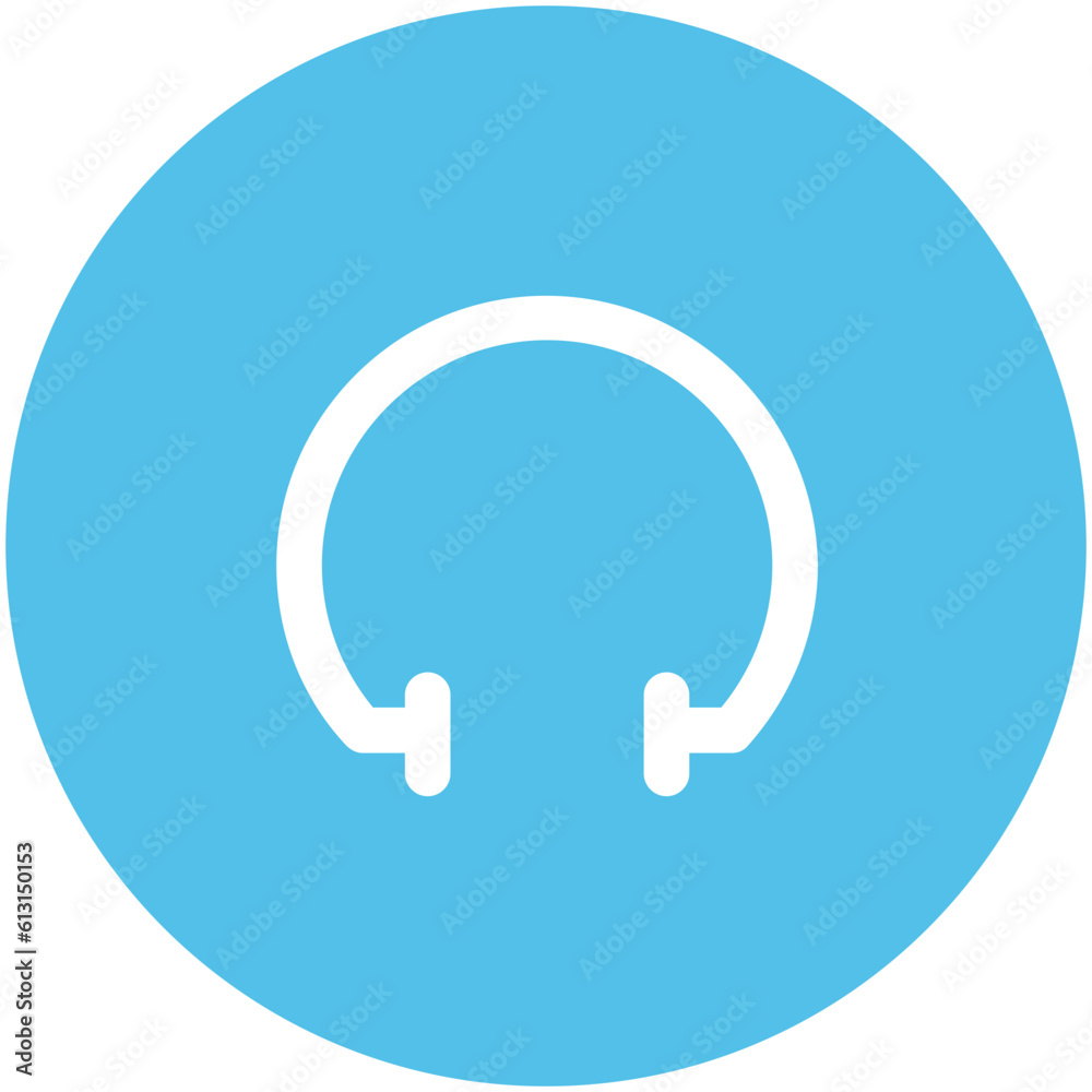 Flat icon of headphones with scalability Flat icon of headphones with scalability