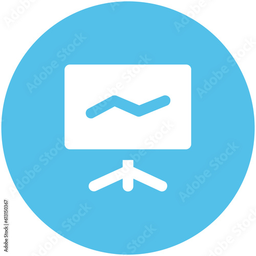 Flat rounded icon of text sheet 