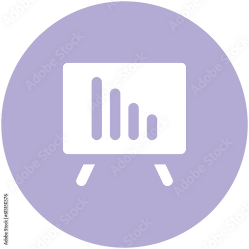 Flat rounded icon of text sheet 