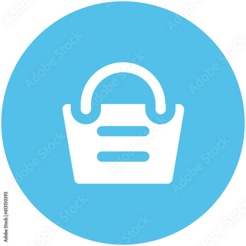 Flat rounded icon of text sheet 