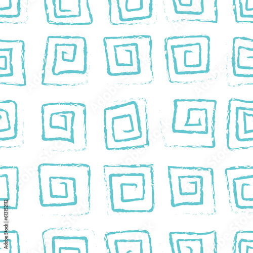Modern minimalistic pattern. Brush strokes geometric shapes.