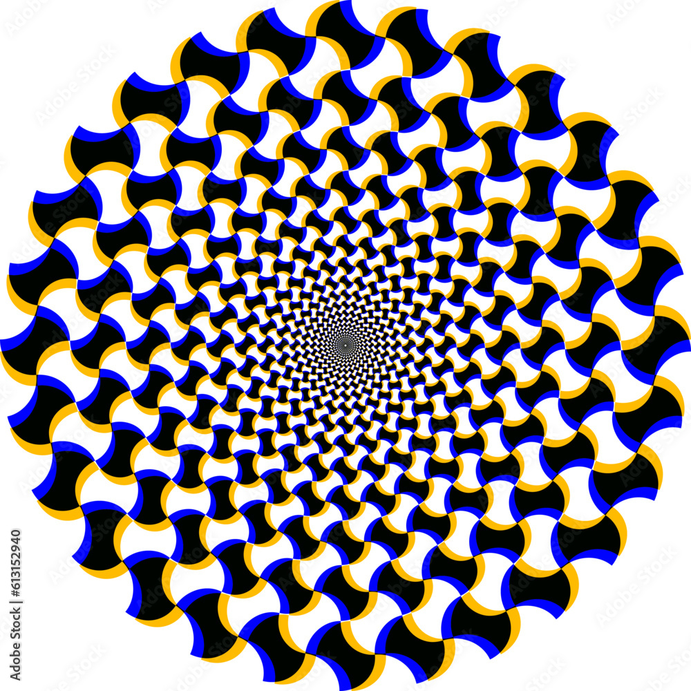 Captivating spinning circle pattern creating a visual illusion of