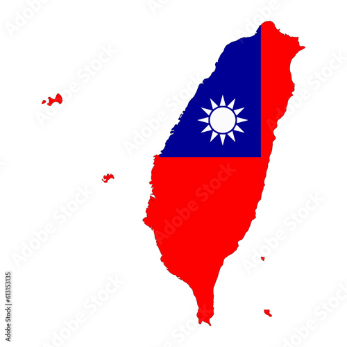 Taiwan Flag Map (PNG)