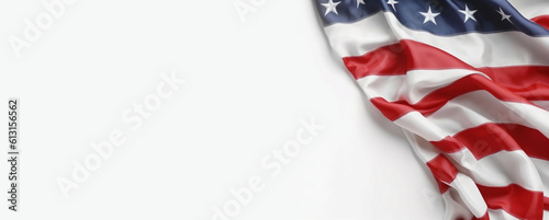 Happy veteran's day. 4th of july with an American flag . Illustration graphic background with copy space area