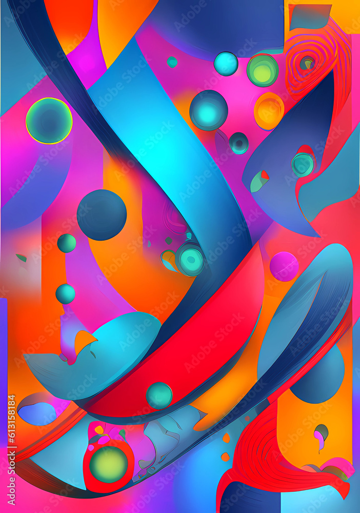 Abstract illustration made in AI, drawing with oil paints in 3d space, a popular combination of bright juicy colors.Generative AI Abstract illustration made in AI, drawing with oil paints in 3d space, a popular combination of bright juicy colors.Generative AI