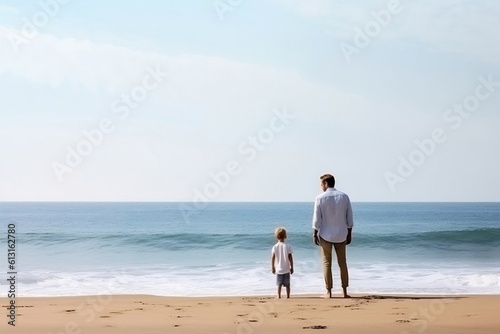 Happy Father's Day, family with dad and child, Generative Ai