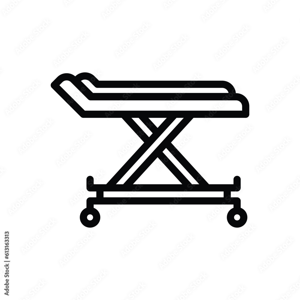 Stretcher Thin line icon - Medical Health - EDITABLE STROKE - EPS Vector Stretcher Thin line icon - Medical Health - EDITABLE STROKE - EPS Vector