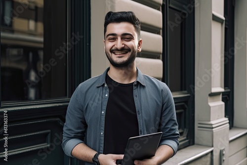 man with tablet computer