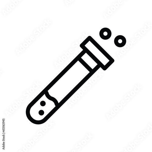 Test tube Thin line icon - Medical Health - EDITABLE STROKE - EPS Vector
