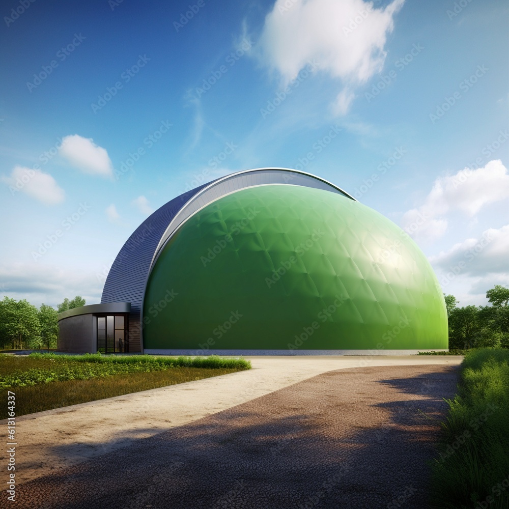 Obraz premium Innovative design of a small-scale waste-to-energy facility using anaerobic digestion
