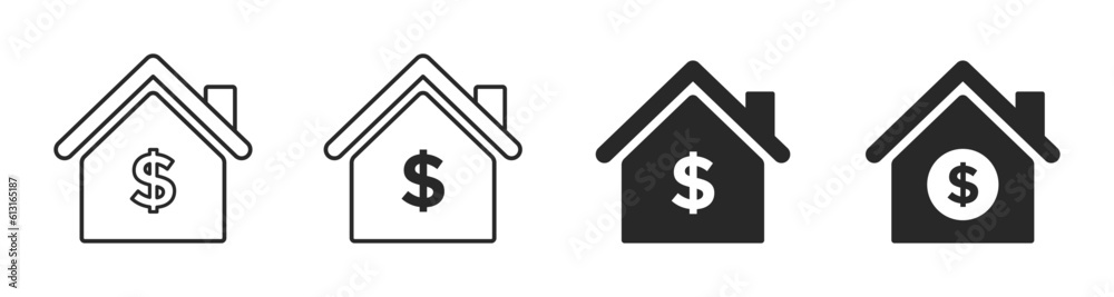 Property for sale vector signs. House for sale vector icons set Property for sale vector signs. House for sale vector icons set