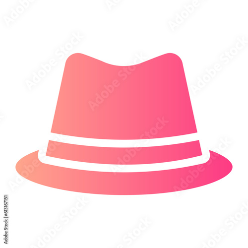 fedora hat gradient icon