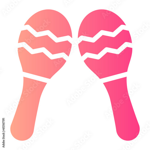 maracas gradient icon