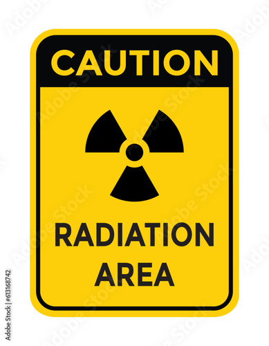 caution x-ray radiation, vector illustration 