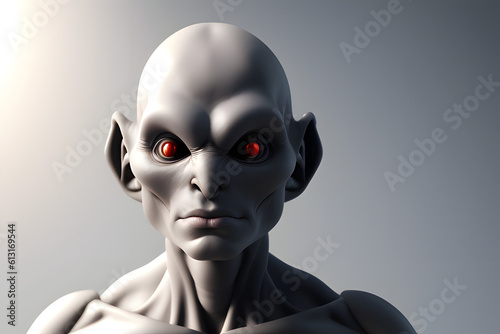 Portrait of an alien. Generative AI 