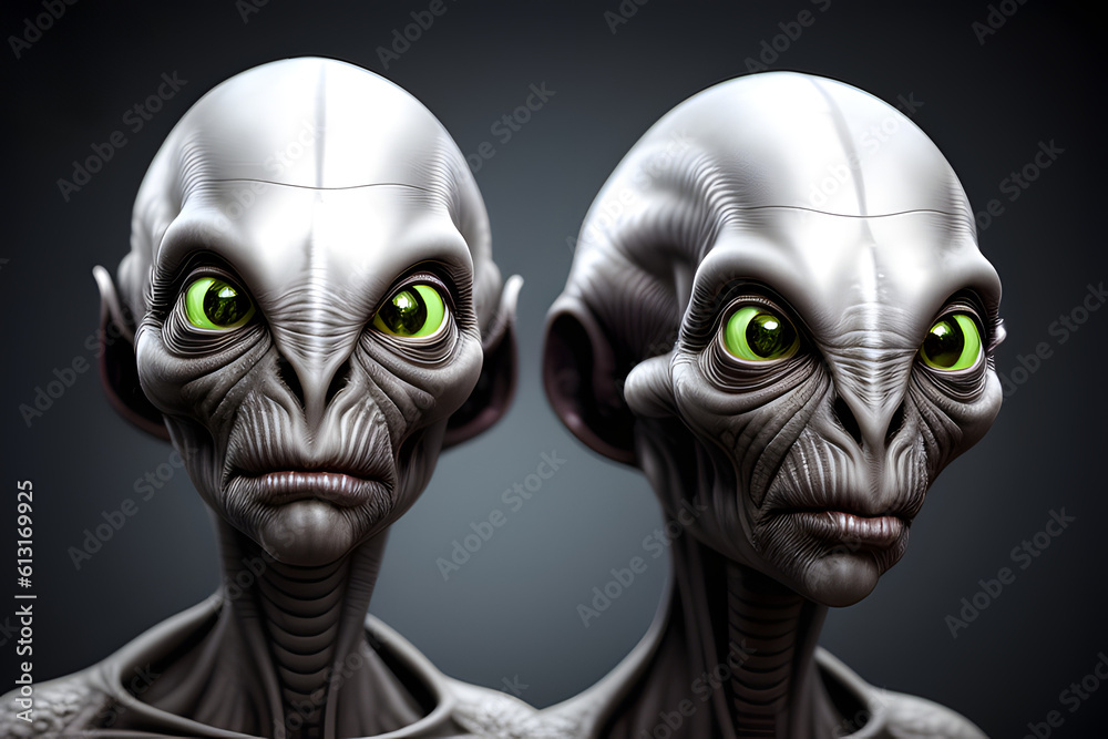 Portrait of an alien. Generative AI Portrait of an alien. Generative AI
